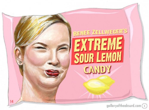 Renee Zelleweger sour lemon candy