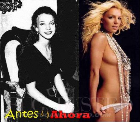 Britney Spears - Before and after - Then and now Mostrar imagen