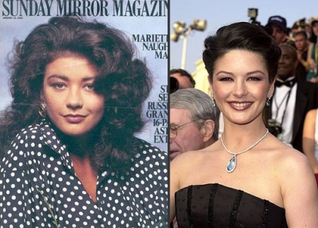 Catherine Zeta Jones - Before and after - Then and now Mostrar imagen