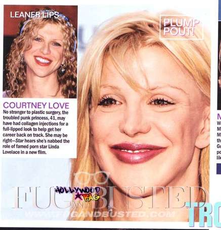 Courtney Love - Before and after - Then and now Mostrar imagen