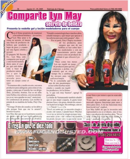 Lyn May y sus consejos Mostrar imagen