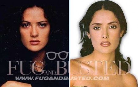 Salma Hayek - Before and after - Then and now Mostrar imagen