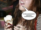 Miley Cyrus y el helado de coca