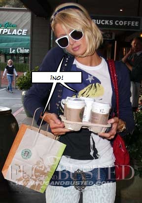 Paris hilton does Starbucks! Mostrar imagen